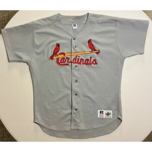 VTG USA Made Russell Athletic St Louis Cardinals Jersey Diamond Collection 48